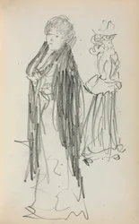 Italský náčrtník: Dvě stojící ženy strana 129, 1898-1899.