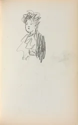 Italský náčrtník: Žena, délka poprsí strana 127, 1898-1899.