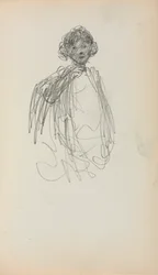 Italský náčrtník: Žena, délka do pasu strana 217, 1898-1899.