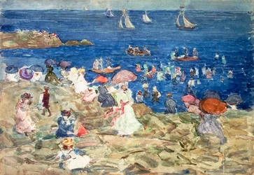 New England Beach Scene, c.1896-97