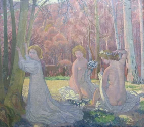 „Postavy v posvátném háji jarní krajiny“, 1897