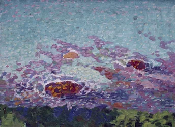Pobřeží oceánu (olej na papíře)