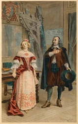 Corneille píše Pulcherie (ilustrace)