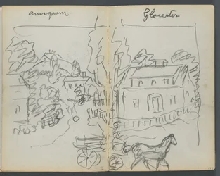 Skicář, The Dells, č. 127, strana 176 a 177: "Annisquam - Glocester"