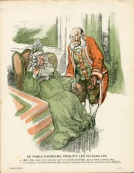 Máslový talíř, číslo 185, satirické barvy