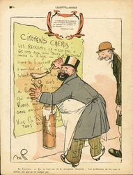 Máslový talíř, číslo 473, satirický v barvách