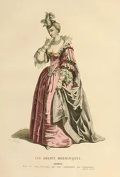 Kostým pro roli Eriphila, asi 1868 (rytina)