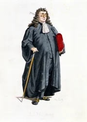 Le Notaire v „“ Masques et bouffons““ (italská komedie), text a kresby Maurice Sand, lepty A. Manceau, předmluva Georges Sand, Paříž, Michel Lévy Frères
