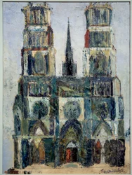 Velká katedrála nebo Katedrála v Orléansu, kolem roku 1913 (olej na parketové překližce)