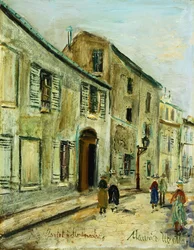 Rue Corot a Montmartre, kolem roku 1930 (olej na desce)