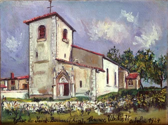 Kostel sv. Bernarda, Ain, v létě