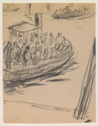 Longboat s dlouhými loděmi