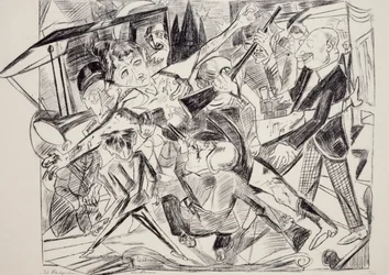 Martyrium, od Max Beckmann (1884-1950), rytina. Německo, 20. století.