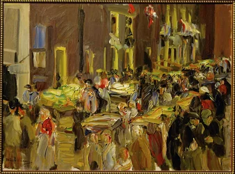 Jodenbreestraat v Amsterdamu (malba na plátně)