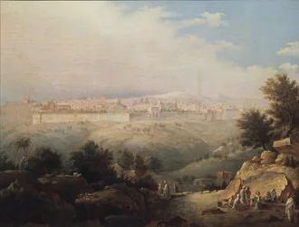 Pohled na Jeruzalém, 1821