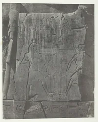 Gournah, Sochy z trůnu kolosů, Théby, 184951, vytištěno 1852.