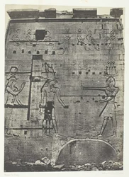 Velký chrám Isis ve Philoe, druhý pylon, Núbie, 184951, vytištěno 1852.
