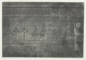 Velký chrám Dendera Teutyres, Sochy zadní fasády, Horní Egypt, 184951.