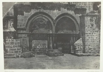 Jeruzalém, Dolní arkády kostela Božího hrobu, Palestina, 184951, tištěno 1852.