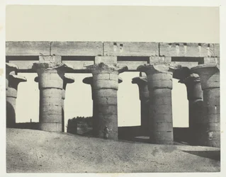 Luxor, Velká kolonáda paláce, Théby, 184951, vytištěno 1852.