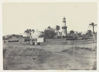 Mešita El-Arif a Murad-Beyova hrobka, Horní Egypt, deska 13 z alba "Egypte, Nubie, Palestine et Syrie" (1852)