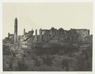 Palác Karnak, Celkový pohled na ruiny, Vzato na sever, Théby, 184951, vytištěno 1852.