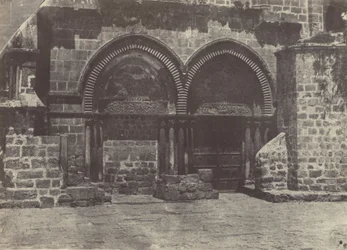 Palestina. Jeruzalém. Dolní oblouky kostela Božího hrobu