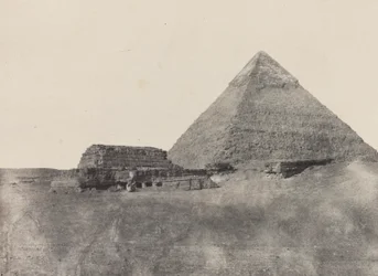 Chefrenova pyramida, Střední Egypt, deska 10 z alba "Egypt, Núbie, Palestina a Sýrie" (1852)