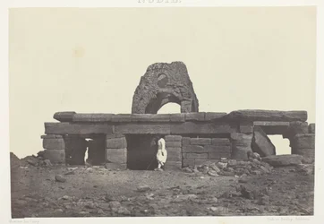 Amadin chrám; Núbie, deska 99 z alba "Egypte, Nubie, Palestine et Syrie" (1852)