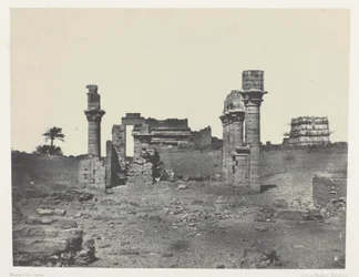 Chrám Hermontis, Horní Egypt, deska 63 z alba "Egypte, Nubie, Palestine et Syrie" (1852)