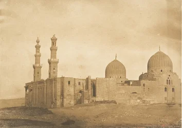 Celkový pohled na mešitu a hrobku sultána Bezkouka, El-Melek..., prosinec 1849-leden 1850.