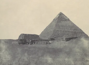 Střední Egypt. Chephrenova pyramida, 1850.