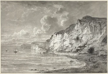 Útesy podél pobřeží Normandie