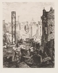Demolice pro otevření Boulevard St. Germain, 1862.