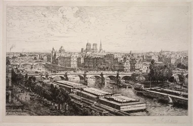 Pohled z Louvru, 1882.