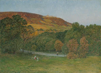 Pohled z Cobenzlu na Kahlenberg u Vídně