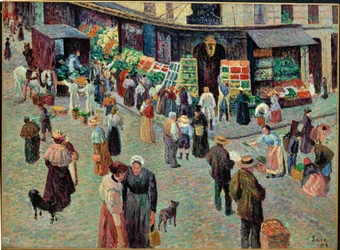 Rue des Abesses, Paříž (akvarel)