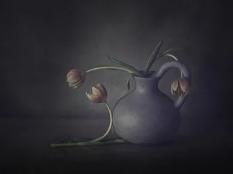 Náladové zátiší s tulipány
