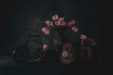Náladové zátiší s tulipány