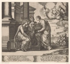 Psyché navštěvují její sestry Story of Amor and Psyche (název série)
