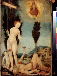 ""Alegorie spravedlnosti"" obraz Melchiora Feselena (1495-1538) Puškinovo muzeum 16. století, Moskva