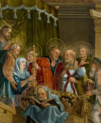 Smrt Panny od Feselen, Melchior (asi 1495-1538). Olej na dřevě