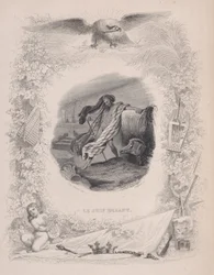 Bludný Žid, z Písní Bérangerových, 1829. Tvůrci: Melchior Péronard, Joubert.