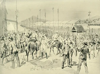 Okupace Pretorie: Propuštění britských důstojníků, 1901.