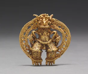 Figurový přívěsek, c. 1000-1550 (lité zlato)