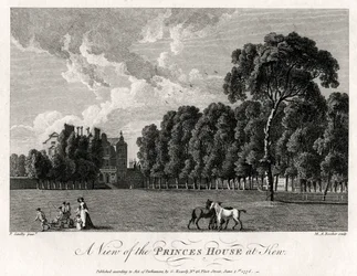 Pohled na Princes House v Kew, 1776