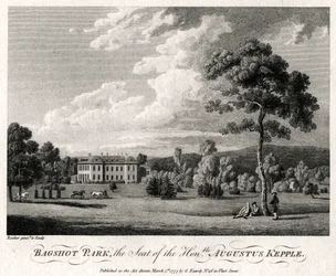 Bagshot Park, sídlo ctihodného Augusta Keppla, 1777