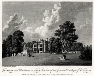 Jennings poblíž Maidstone v Kentu, sídlo její milosti vévodkyně ze St Albans, 1776.