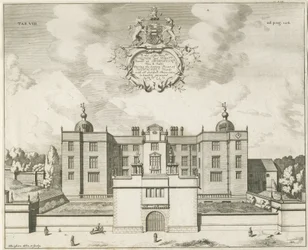 Beaudesert Hall and Park: rytina do měděného plechu, nd [1653-1686]