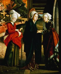 Navštívení Panny Marie, spodní panel Výjevy ze života Krista, Oltář sv. Wolfganga Kaple sv. Wolfganga, St Wolfgang im Salzkammergut, Rakousko